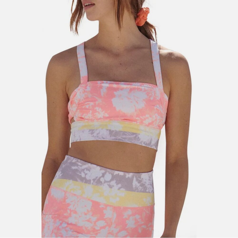 Free People Wave Rider Print Sports Bra